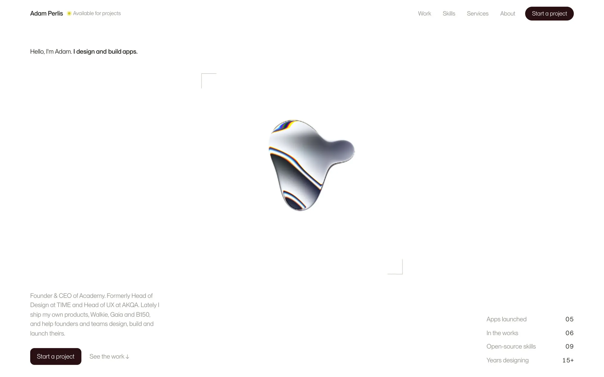 After: the home page, from cards on grey to an open white page