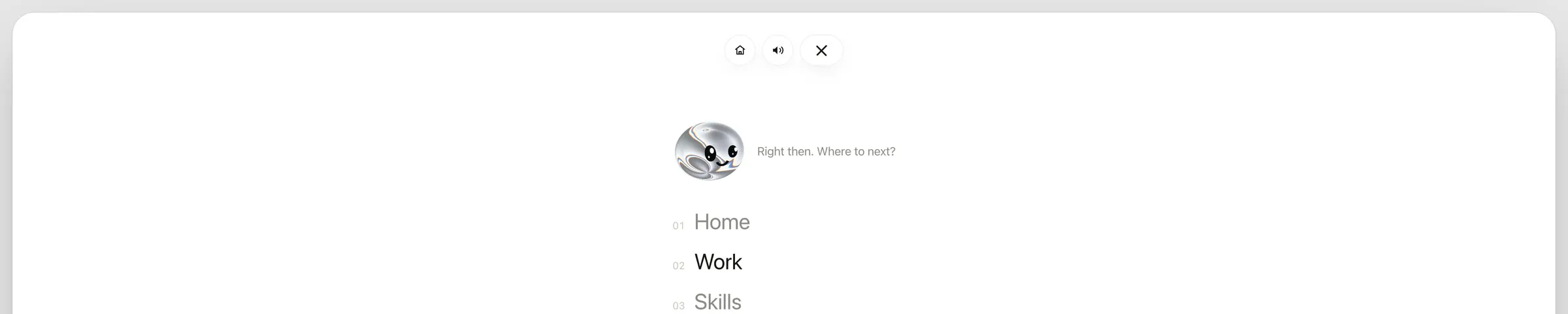 After: the open menu, with the nav on the panel's edge and then inset inside it