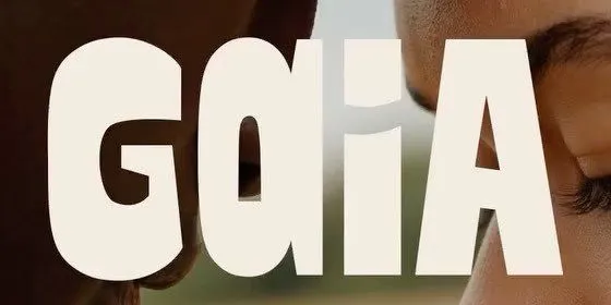 The reference: Gaia Family's logo, GAIA in four tall, heavy cream capitals with soft corners